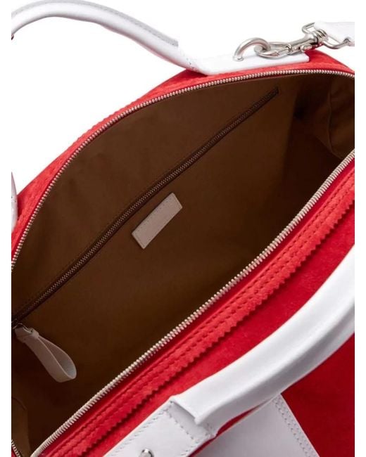 Dries Van Noten Red Dustin Medium Leather Shoulder Bag for men
