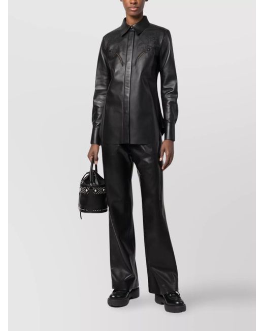 Chloé Black Leather Shirt