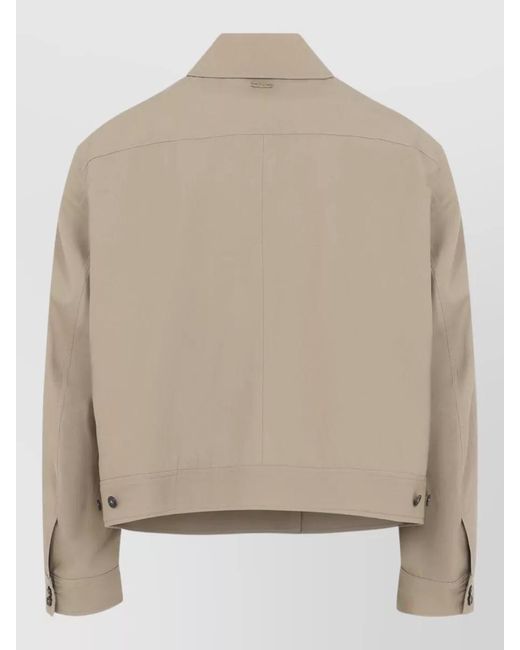 Céline Natural Cotton Single Breasted Coat for men