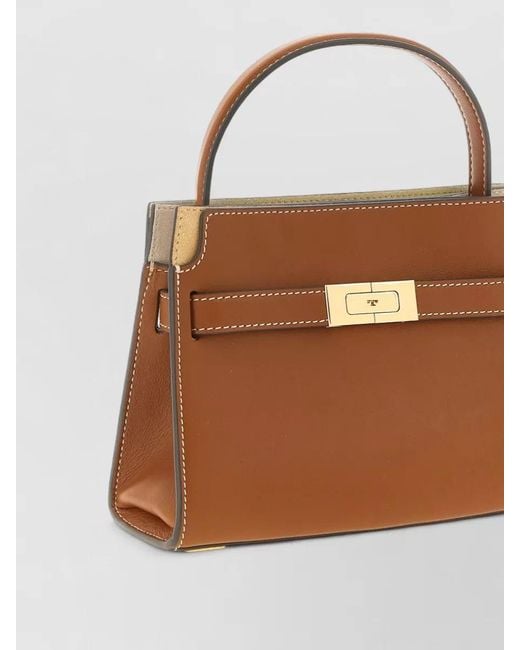 Tory Burch Brown Lee Radziwill Petite Clutch Bag Strap