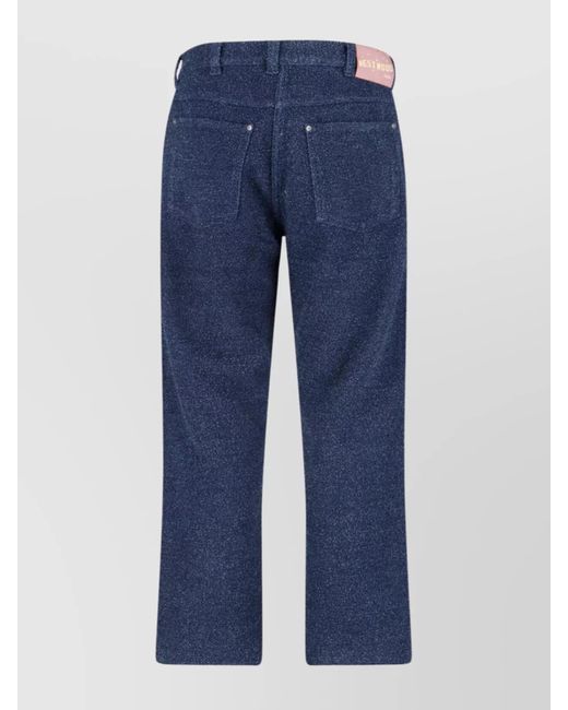 Vivienne Westwood Blue Mid-Rise Straight-Leg Trousers for men