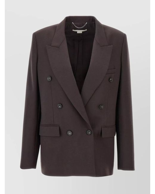 Stella McCartney Black Tailored Jacket Notched Lapels