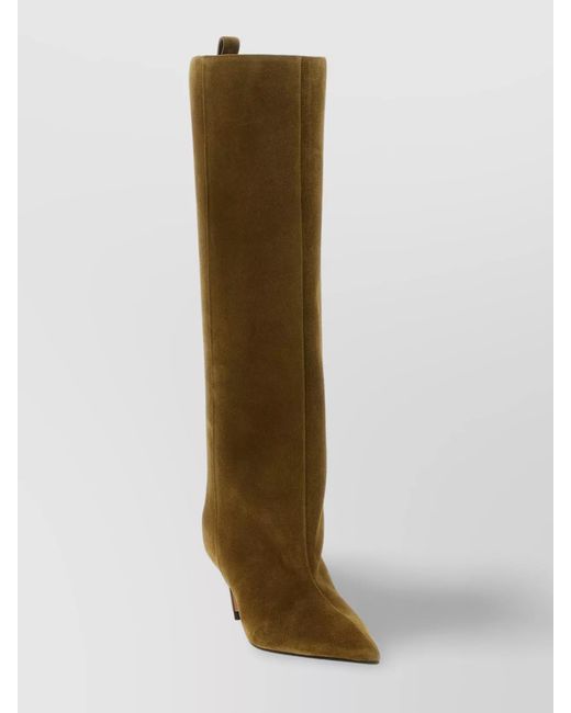The Attico Green Leather Lea Boots
