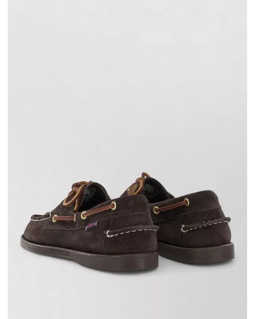 Sebago Brown Suede Boat Shoes for men