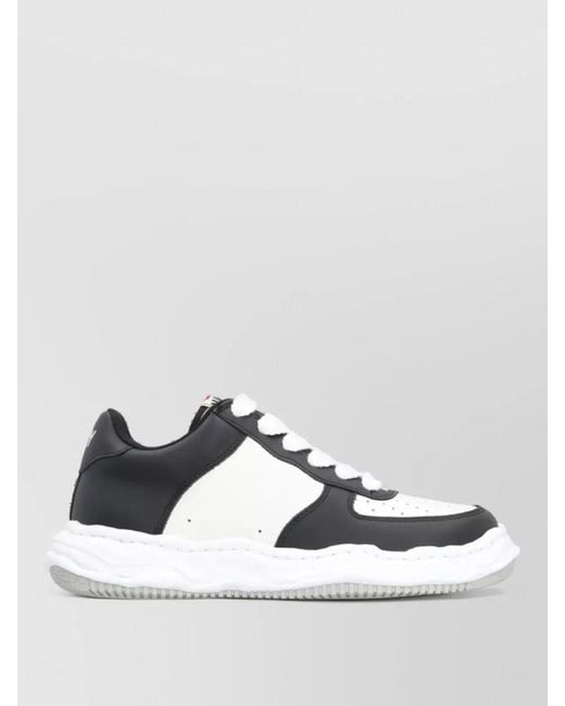 Maison Mihara Yasuhiro Metallic Leather Low-Top Sneakers for men