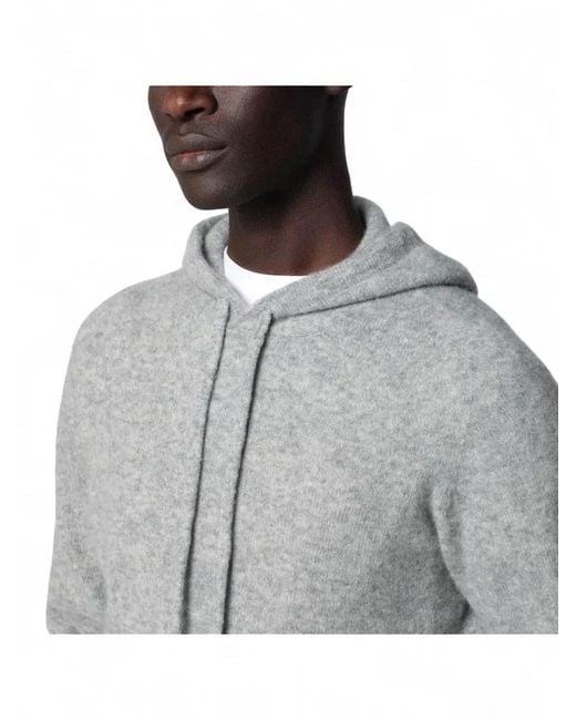 Roberto Collina Gray Hoodie for men