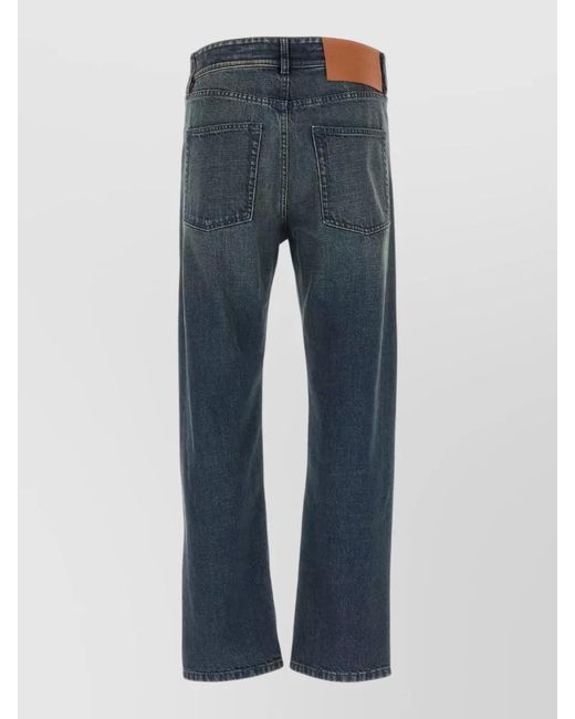 Jil Sander Blue Denim Straight-Leg Trousers for men