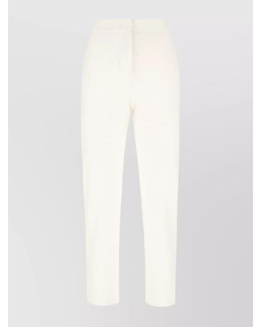 Max Mara White High-Rise Straight-Leg Tailored Trousers
