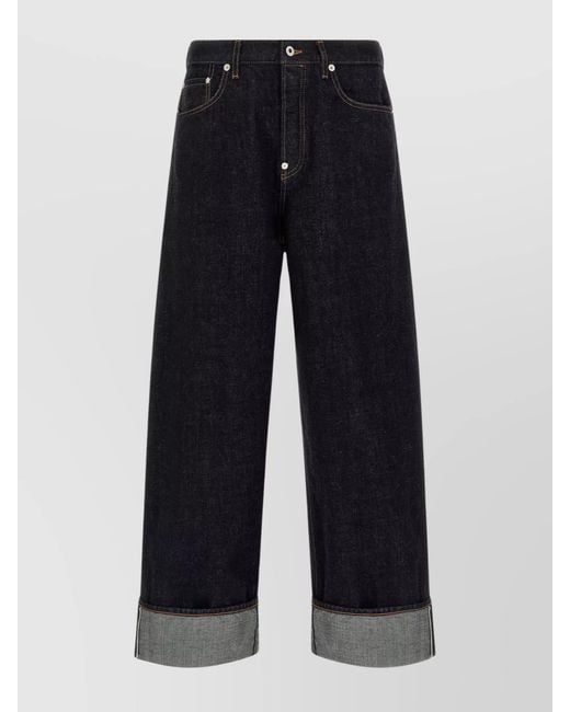 KENZO Blue Cotton Straight-Leg Jeans for men