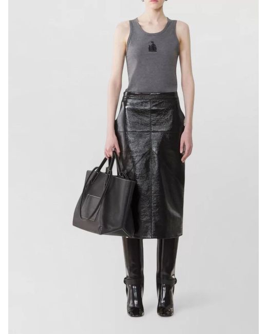 Lanvin Gray Sleeveless Cotton Top