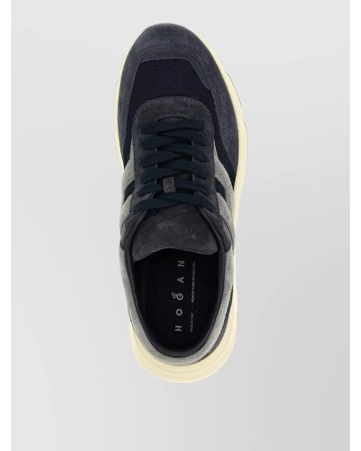 Hogan Blue Leather Low-Top Sneakers for men