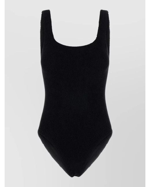 Hunza G Black Square Neck Swimsuit