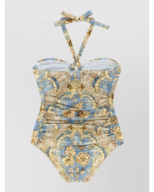 Zimmermann White Daylight Swimsuit One Piece Floral Vintage