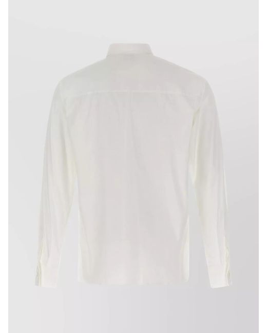 Ferragamo White Poplin Shirt for men