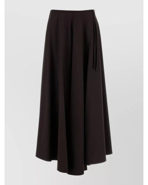 Agnona Black Cotton Full Skirt