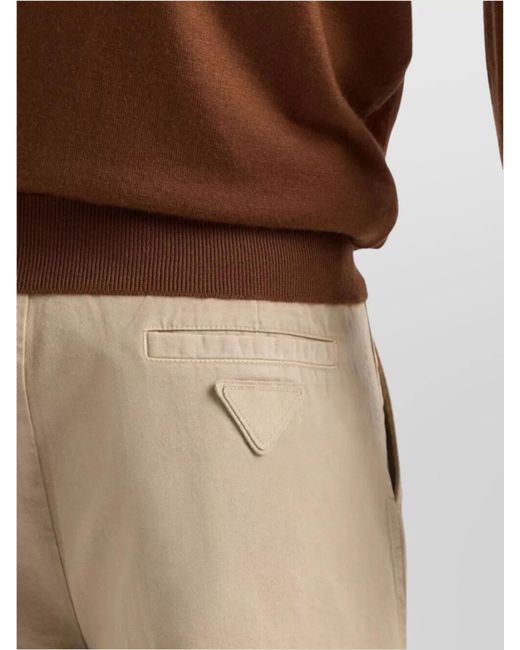 Prada Natural Cotton Tailored Bermuda Shorts for men