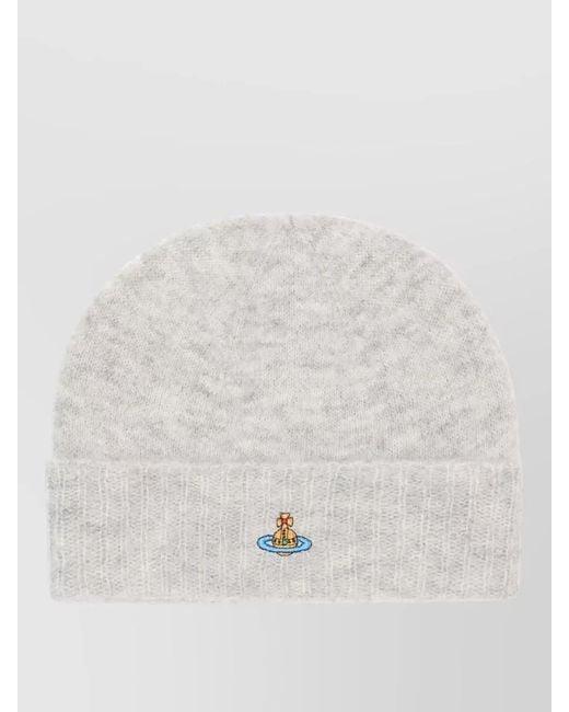 Vivienne Westwood White Alpaca Mohair Beanie