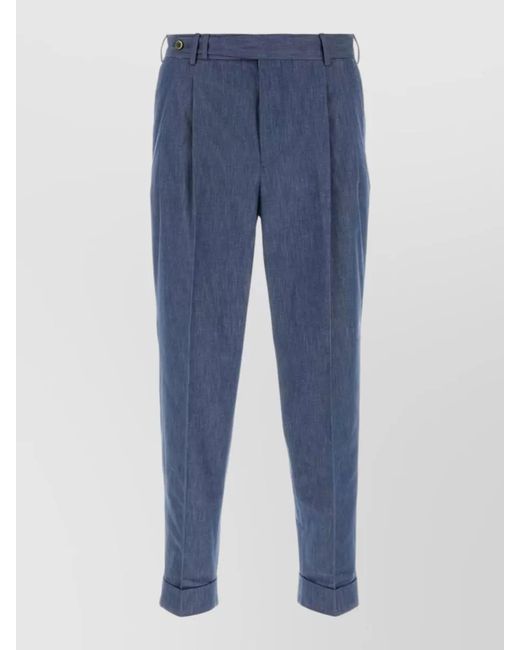 PT Torino Blue Air Force Cotton Tailored Style Trousers for men