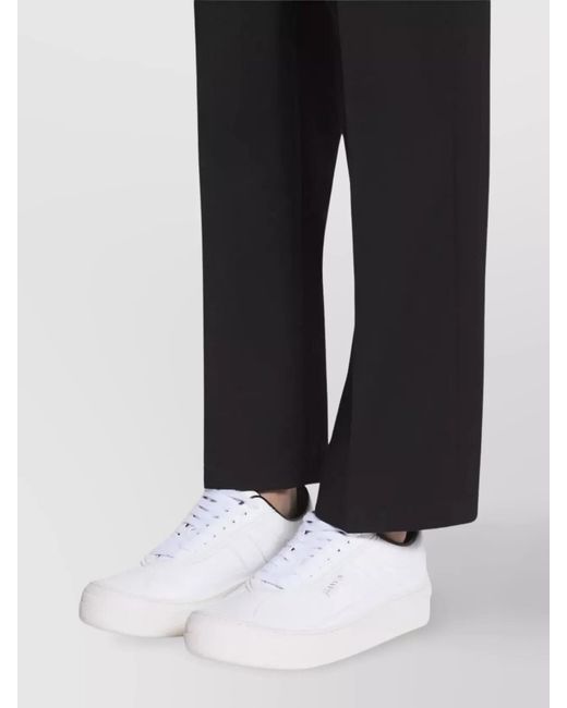 Lanvin White Leather Low-Top Sneakers for men