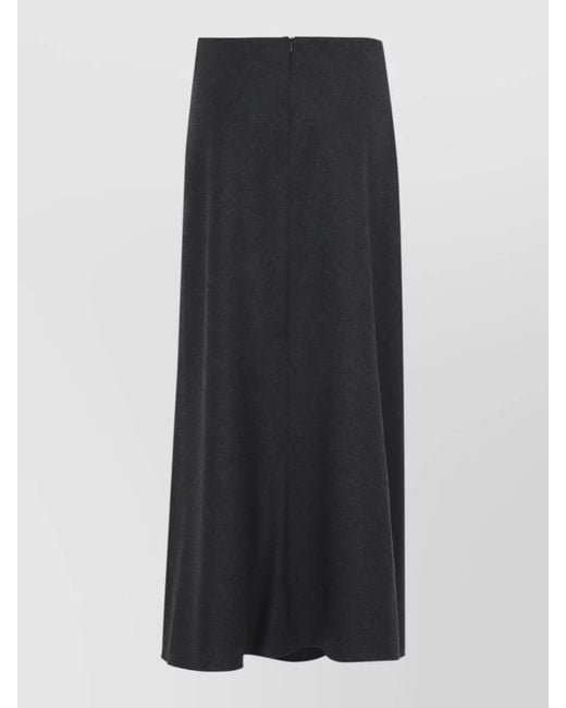 Giorgio Armani Black High Waist Skirt Comfortable Draped Pleated