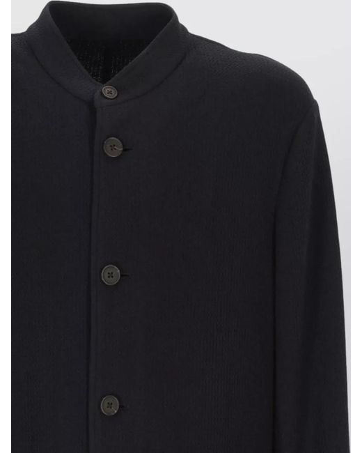 Emporio Armani Blue Single-Breasted Coat for men