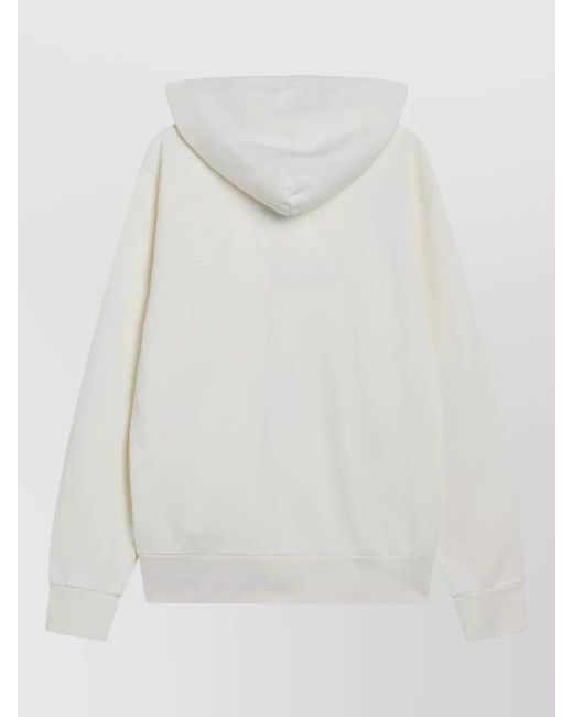 Polo Ralph Lauren White Hooded Jacket Drawstring Hood Kangaroo Pocket for men