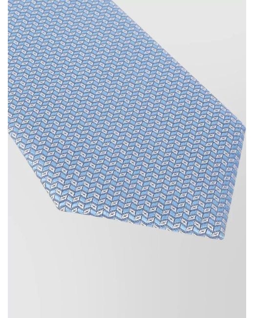 Giorgio Armani White Silk Jacquard Tie for men