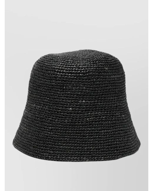 IBELIV Black Andao Bucket Hat Wide Brim Texture