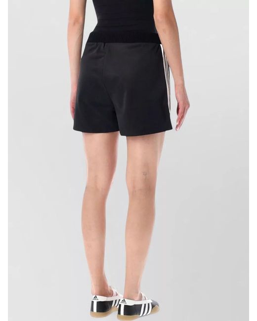 Adidas Originals Black Firebird Shorts With Crochet Detail
