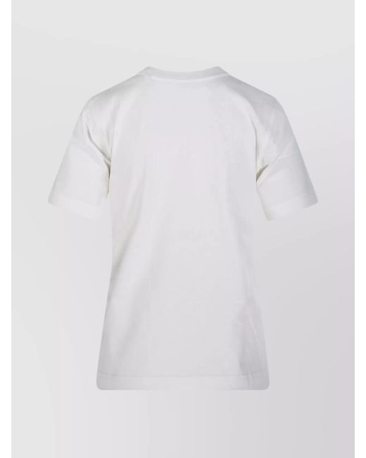 Burberry White Frankie Embroidered Ekd Cotton T-Shirt