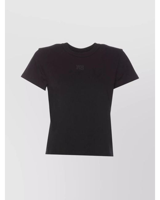 Alexander Wang Black Cotton Logo Print T-Shirt