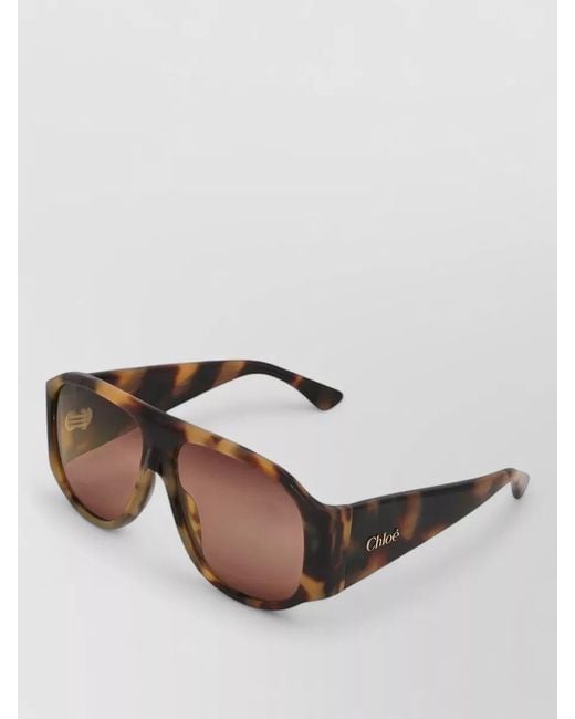 Chloé Multicolor Izia Aviator Sunglasses Oversized Frame