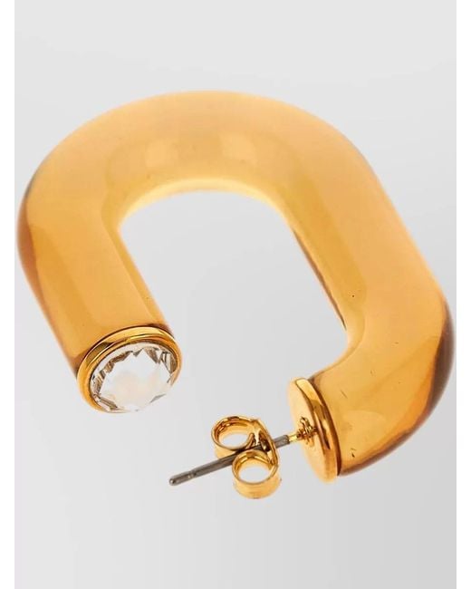 Rabanne Metallic Crystal-Embellished Resin Earrings