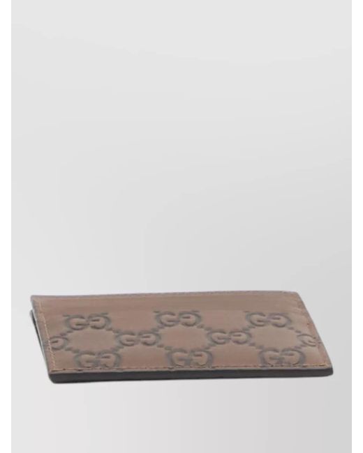 Gucci Brown Leather Card Holder for men