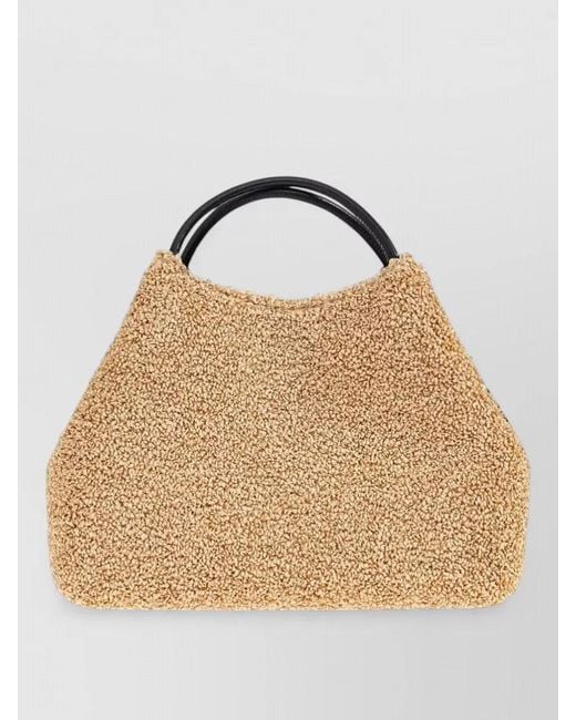 Givenchy Metallic Facet Nano Tote Bag Raffia Effect