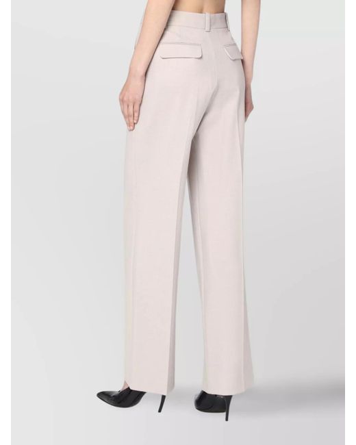 Victoria Beckham Pink Wide-Leg Trousers