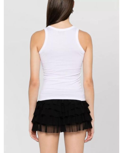Coperni White Scoop Neck Sleeveless Top