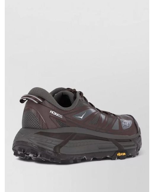 Hoka One One Gray Low Top Sneakers Mesh Panels Pull Tab