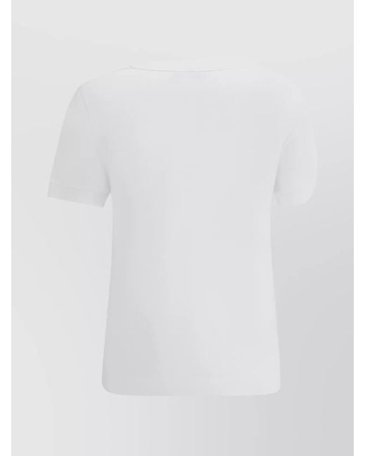 Dolce & Gabbana White Cotton Short-Sleeve Logo T-Shirt