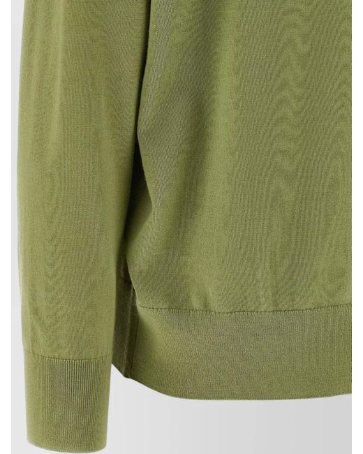 Dries Van Noten Green Tuomas V Neck Sweater Long Sleeves