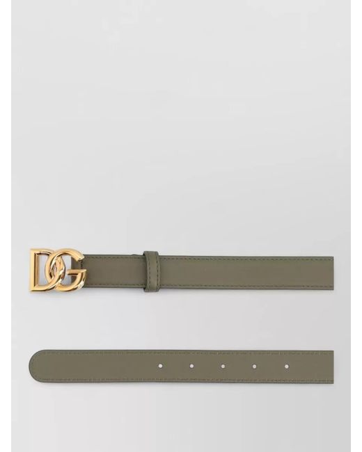 Dolce & Gabbana Gray Leather Belt