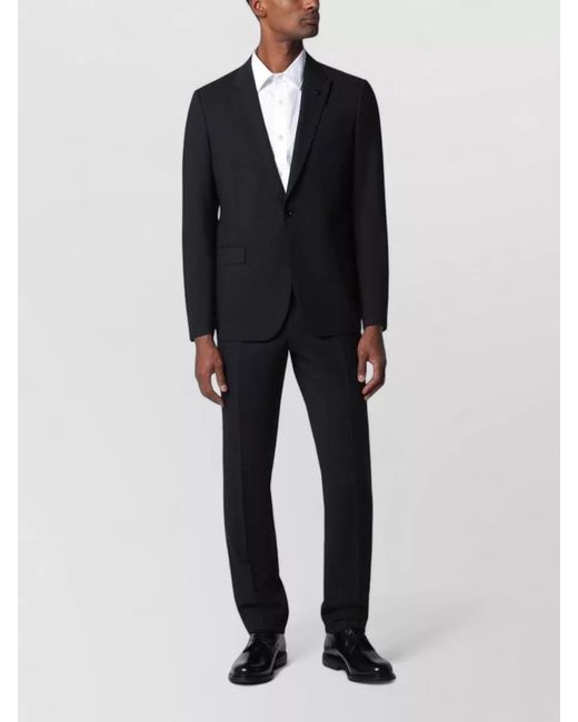 Lardini Black Wool Blend Single Breasted Suit for men