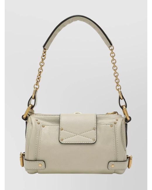 Chloé White Paddington Small Leather Shoulder Bag