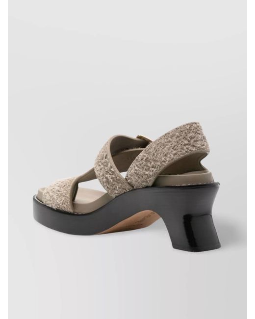 Loewe Multicolor Leather Buckle-Strap Sandals