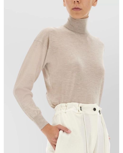 Tom Ford White Cashmere Silk Relaxed-Fit Turtleneck Jumper