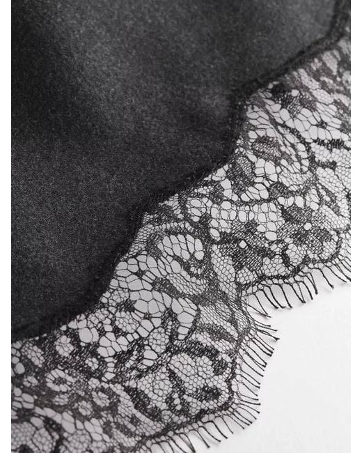 Dior Black Tailored Jacket Lace Trim Notched Lapel