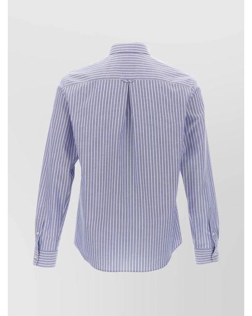 Valentino Garavani Blue Striped Cotton Shirt for men