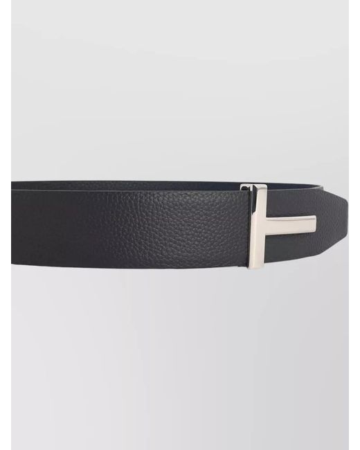 Tom Ford Gray Leather Belt for men