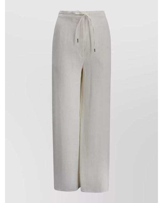 Max Mara Gray Pelota Linen Trouser Studio