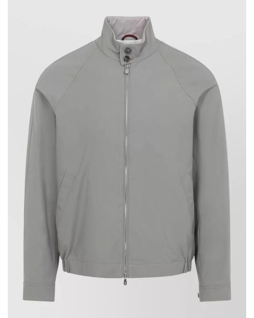 Brunello Cucinelli Gray Cotton Lightweight Jacket for men